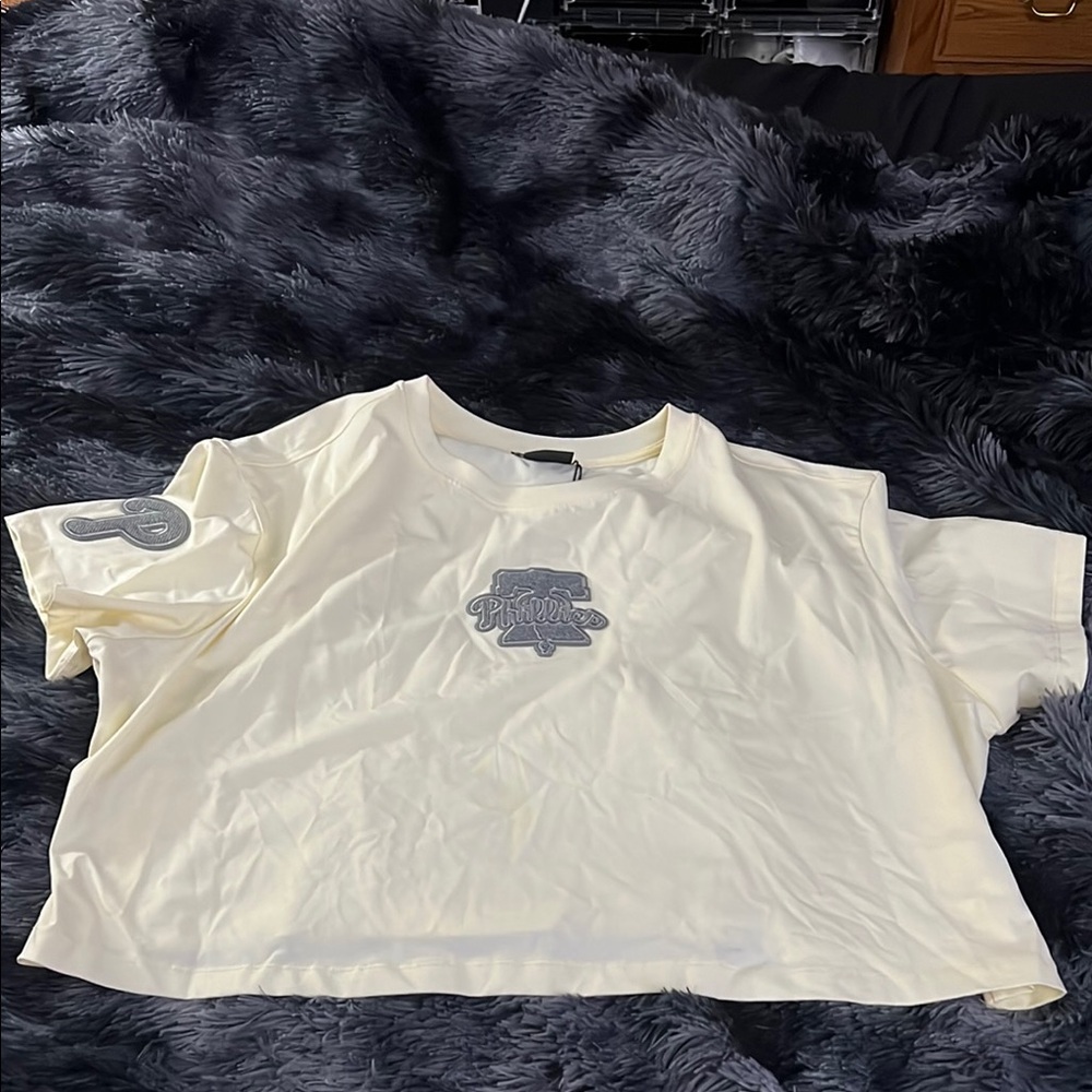 Phillies Cream Colored Crop Top